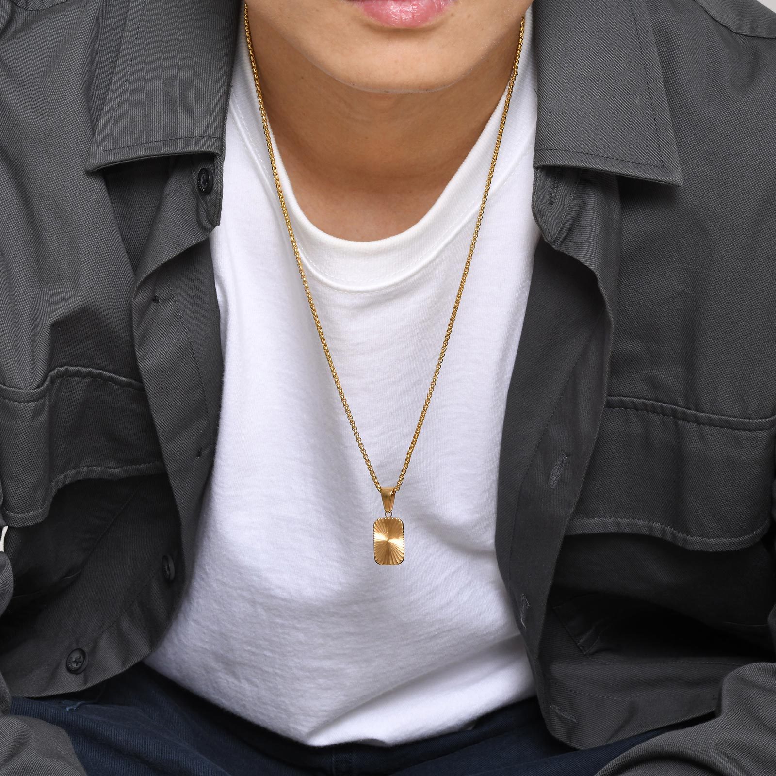 Fashion Titanium Steel Necklace Pendant Men's Stainless Steel