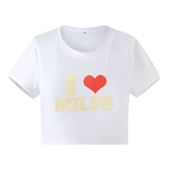 Spring And Summer New Letter Printing Short Short Sleeve T shirt White - Shop at LoveMi