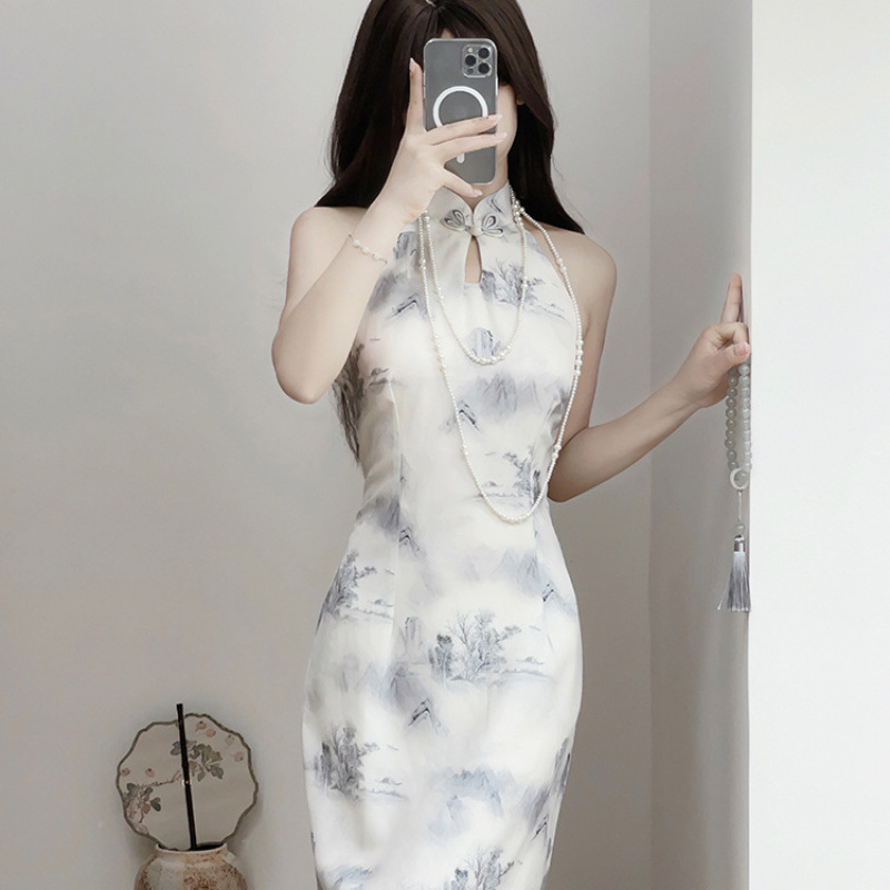 Stunning New Halter Neck Dress Cheongsam 2Xl - Shop at LoveMi