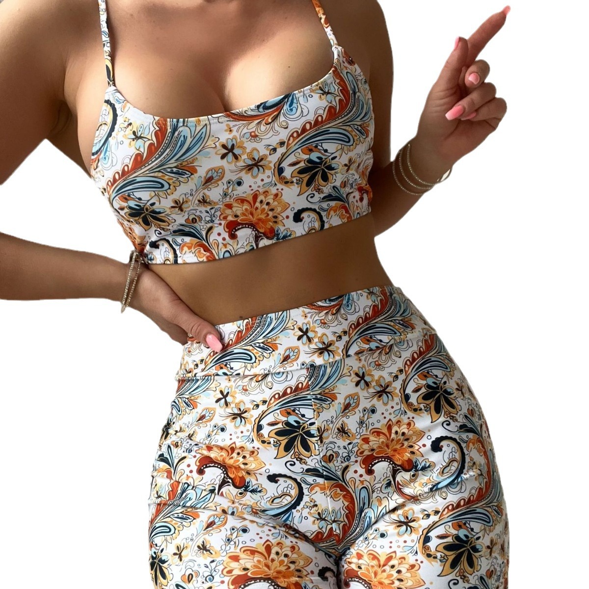 Paisley Pattern Printed Bikini Suit