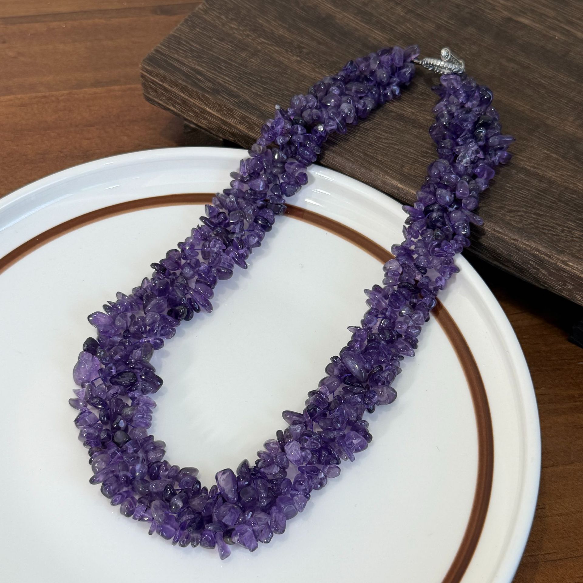 Natural Stone Layered Necklace, picture 4 of 6