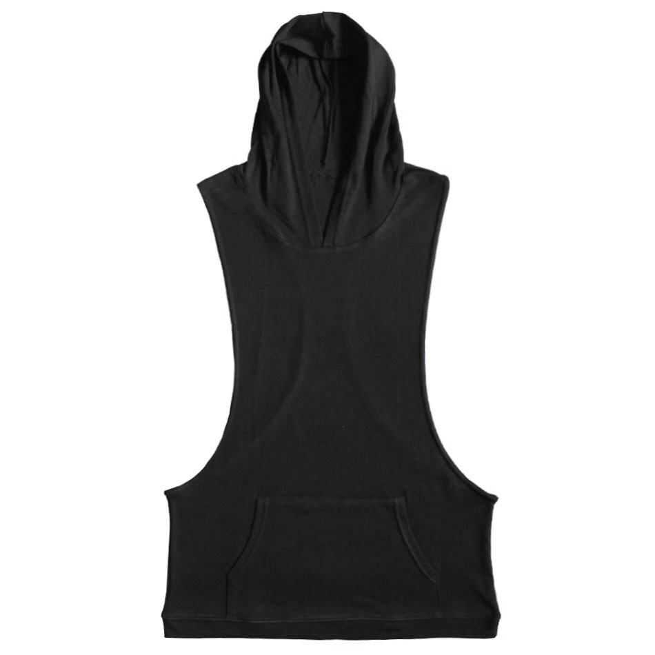 Title 10, Sports style mens hooded sleeveless vest sweater