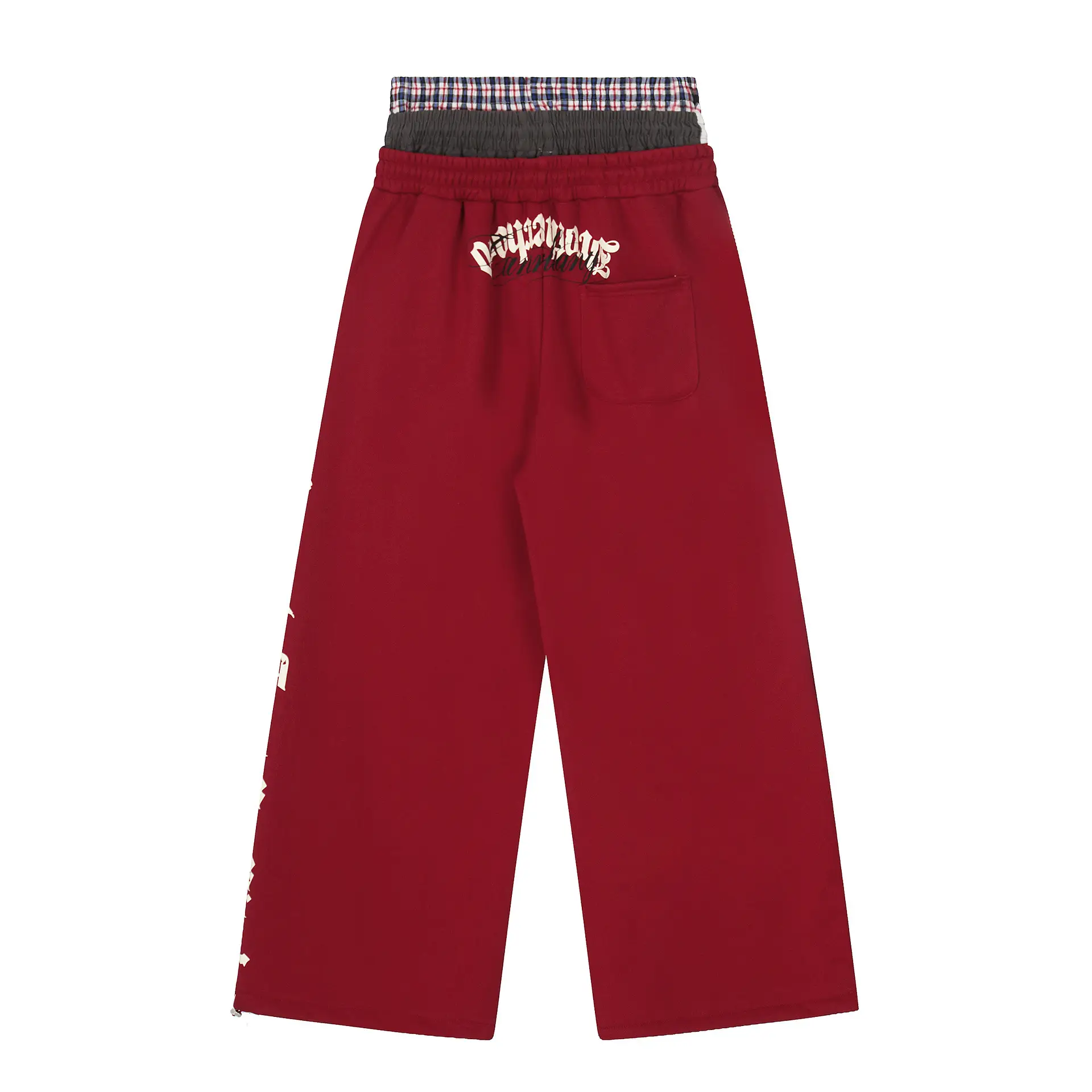 Womens Retro American-Style Casual Sweatpants With Three Waist Drawstrings
