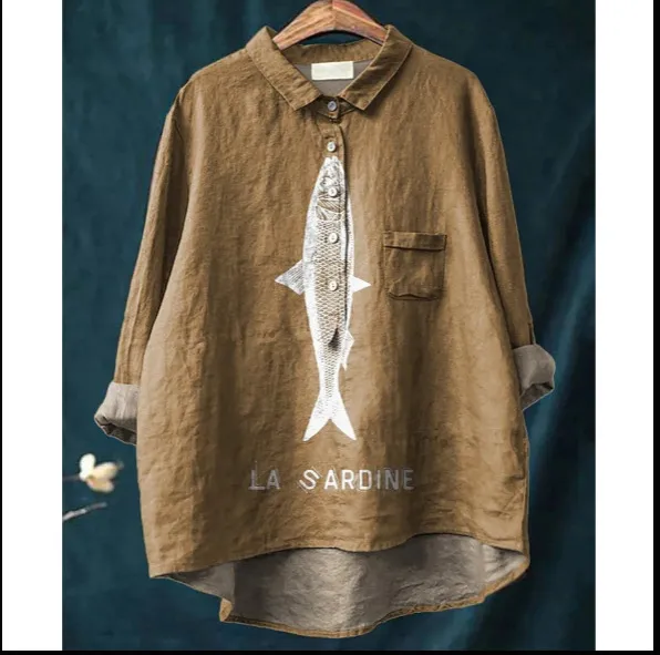 Loose Print Crew Neck Casual Plus Size Women's T shirt A73L2Ksbu32Th05 - Shop at LoveMi