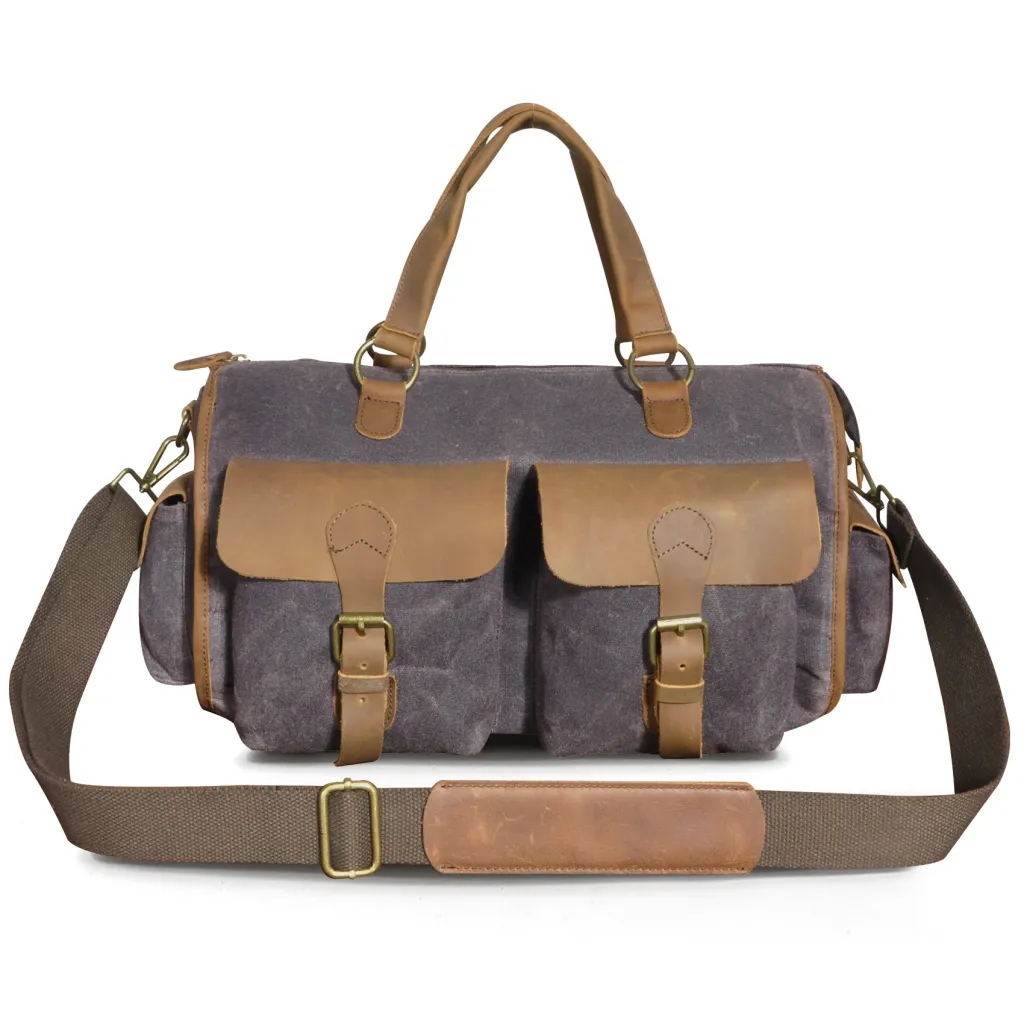 Top Layer Oil Wax Skin Cowhide Leather Retro Men's 14-inch Business Handheld Official Document Bag - Coffee