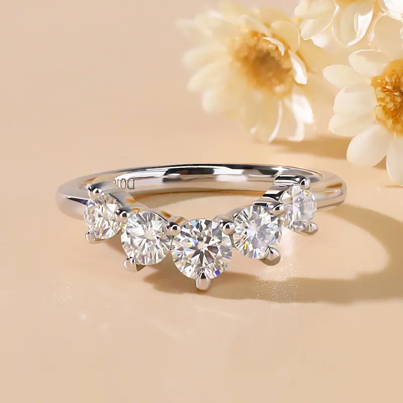 925 Sterling Silver Moissanite Ring