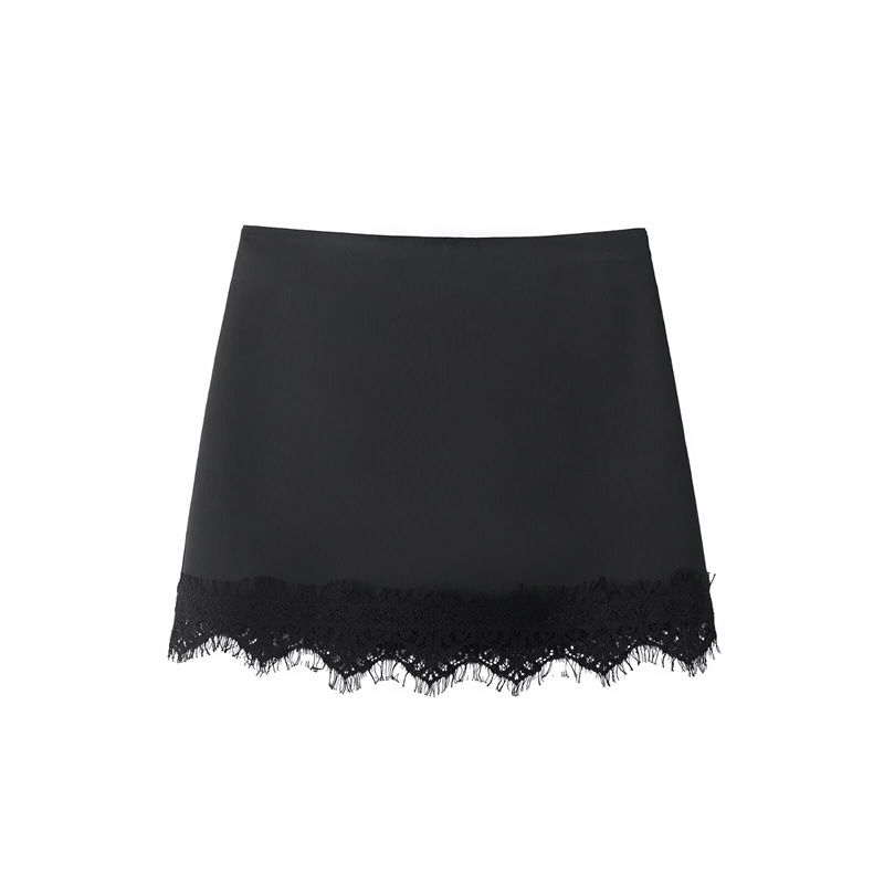 New Winter Fashion Chic Lace-trimmed Short Culottes