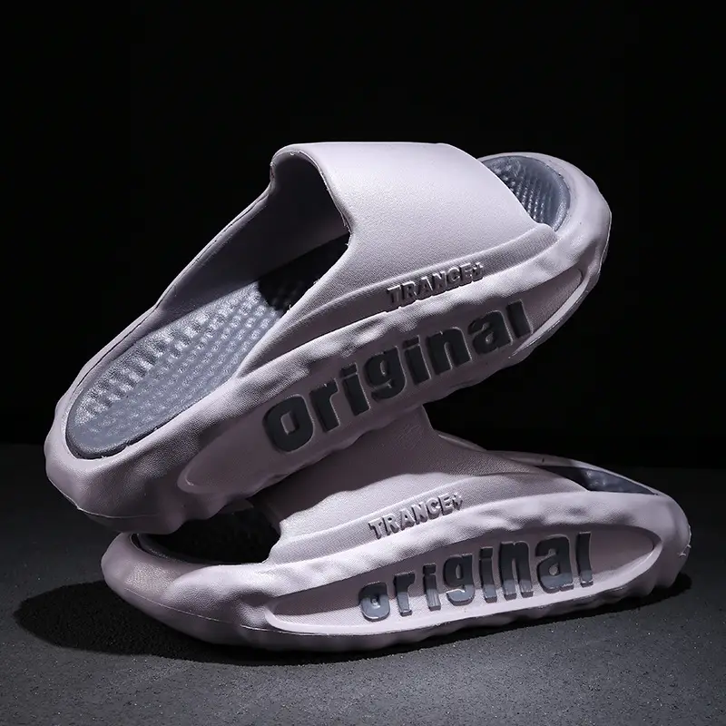 Men's Slippers Thick Bottom For Outdoors Trendy Non-slip Wear-resistant