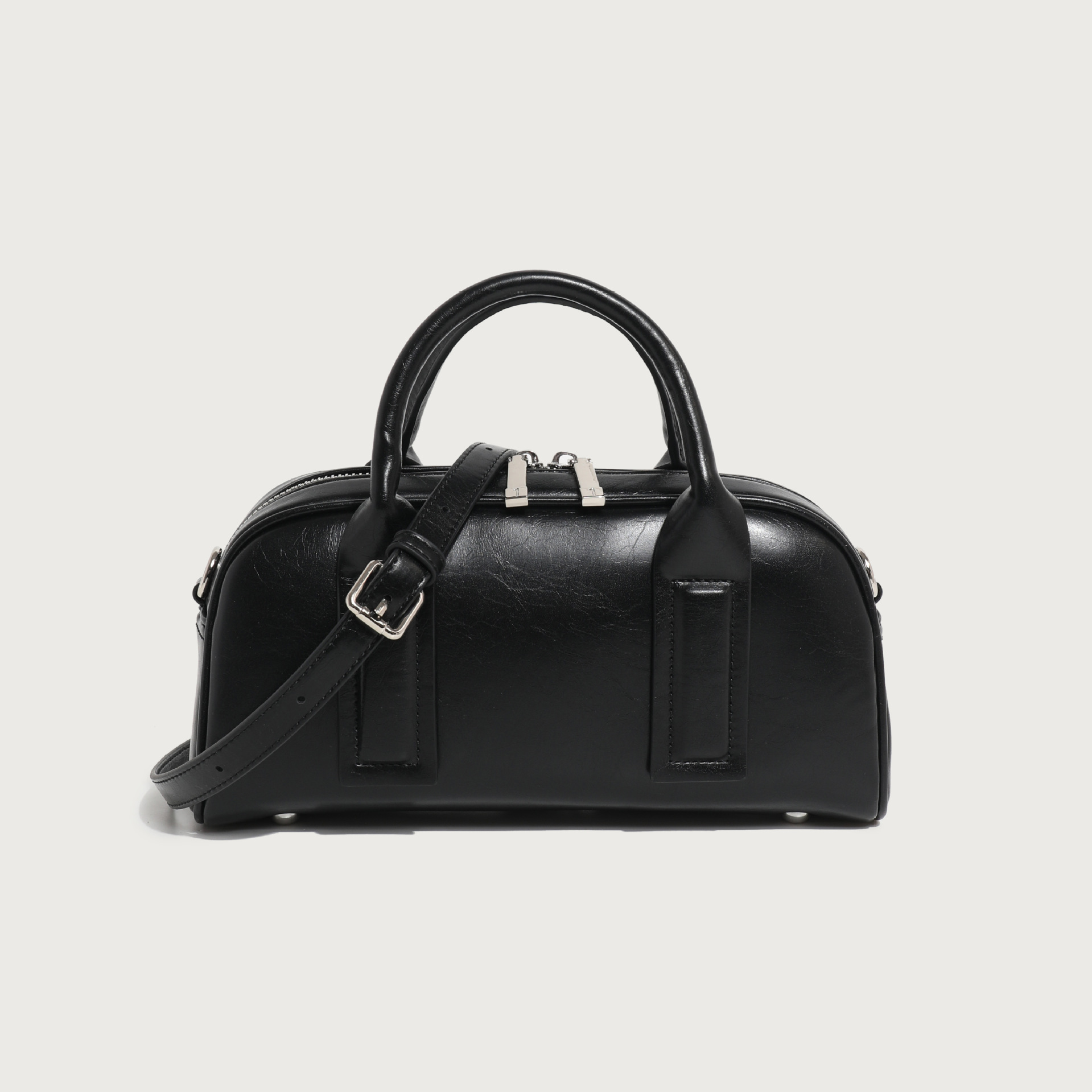 Womens Soft Leather Simple Tote Crossbody Bag With Large Capacity