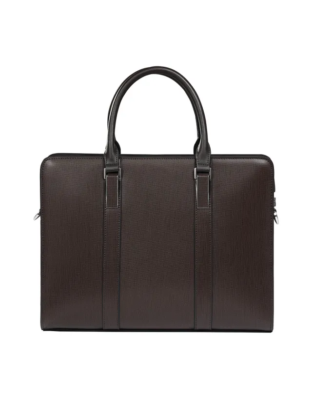 High end Business Computer Men's Cowhide Handbag Brown - Shop at LoveMi