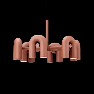 Rotatable U-shaped Pipe Chandelier