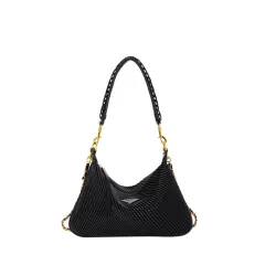 Creative Weaving Leather One-shoulder Crossbody Bag - Black - View 1