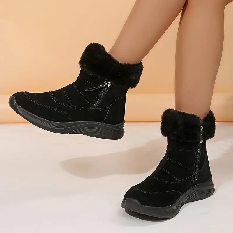 Womens Winter Snow Boots With Cozy Fleece Lining - Image 2