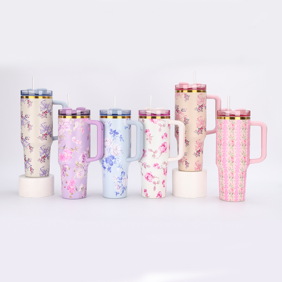 Portable Car Ice Tumbler With Straw Stainless Steel Insulated Cup 1 Style 1200ml