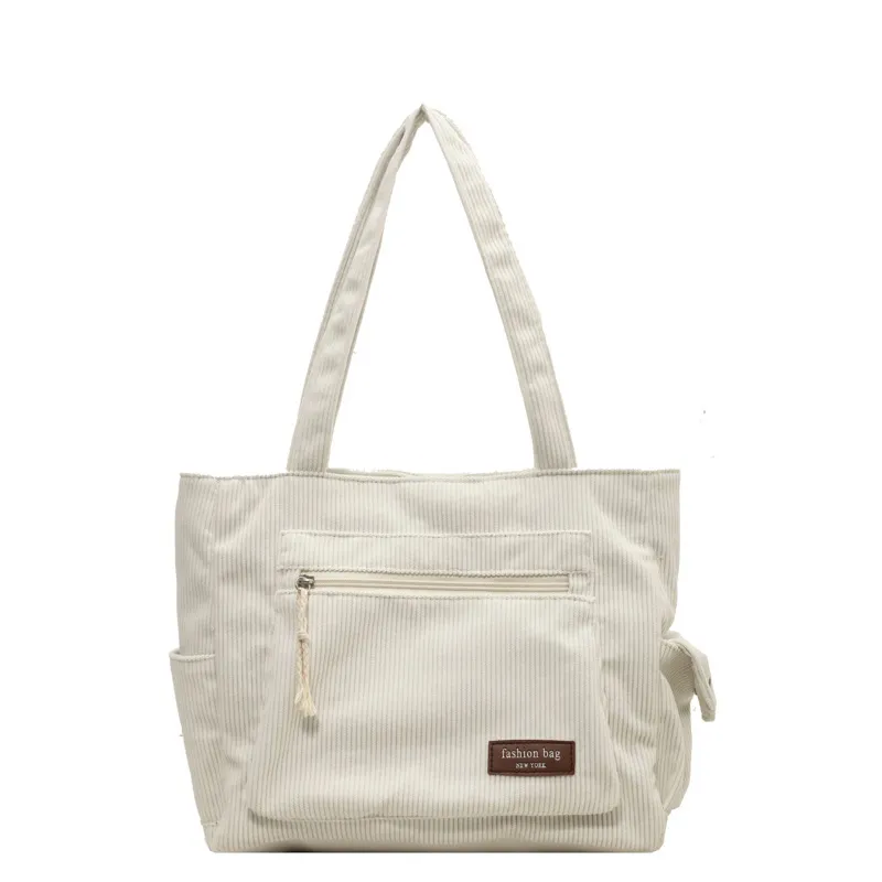 Large Capacity Woven Handbag Big Bag Women's New Canvas - Beige