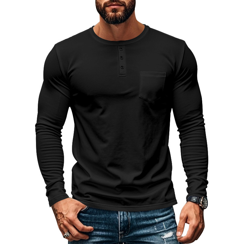 Title 12, Herren Rundhals Langarm T-Shirt Slim Fit Atmung...