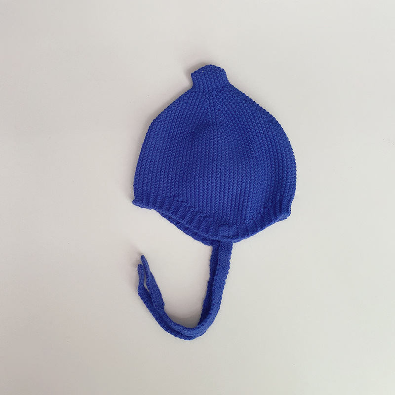 Autumn Winter Korean-style Solid-color Baby Hat With Pacifier-shaped Tip - Image 3