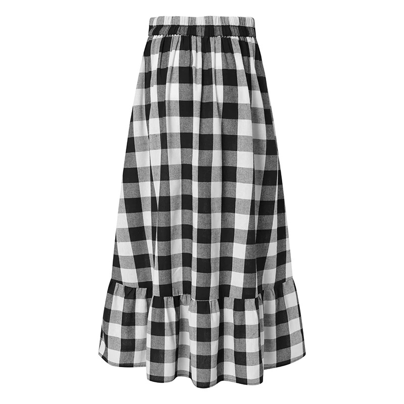 Title 5, Womens European and American Plaid Print Stitc...