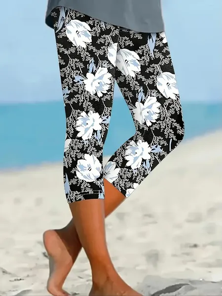 3d Printed Seaside Series Cropped Leggings Nck01Sx1651 - Shop at LoveMi