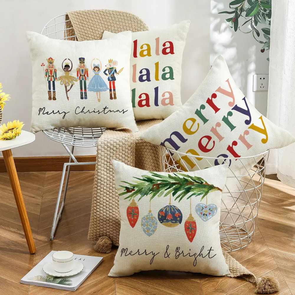 New Christmas Winter Cartoon Soldier Pillow Cover