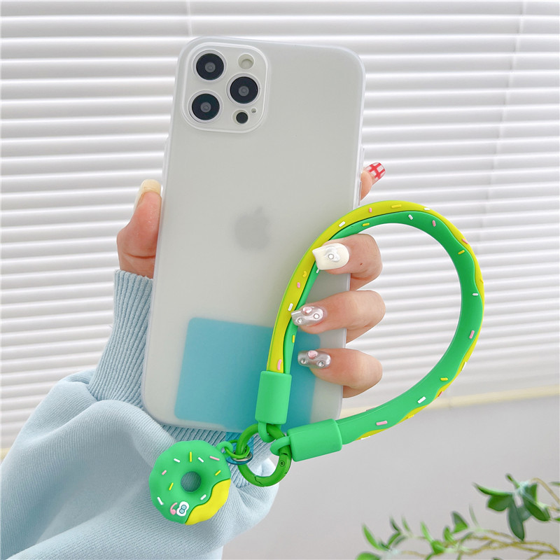 Donut Bracelet Soft Silicone Phone Case Hanging Ornament