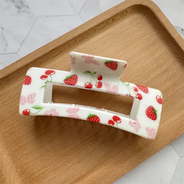Color Printed Fruit Element Women's Hair Accessories Barrettes Cherry - Shop at LoveMi