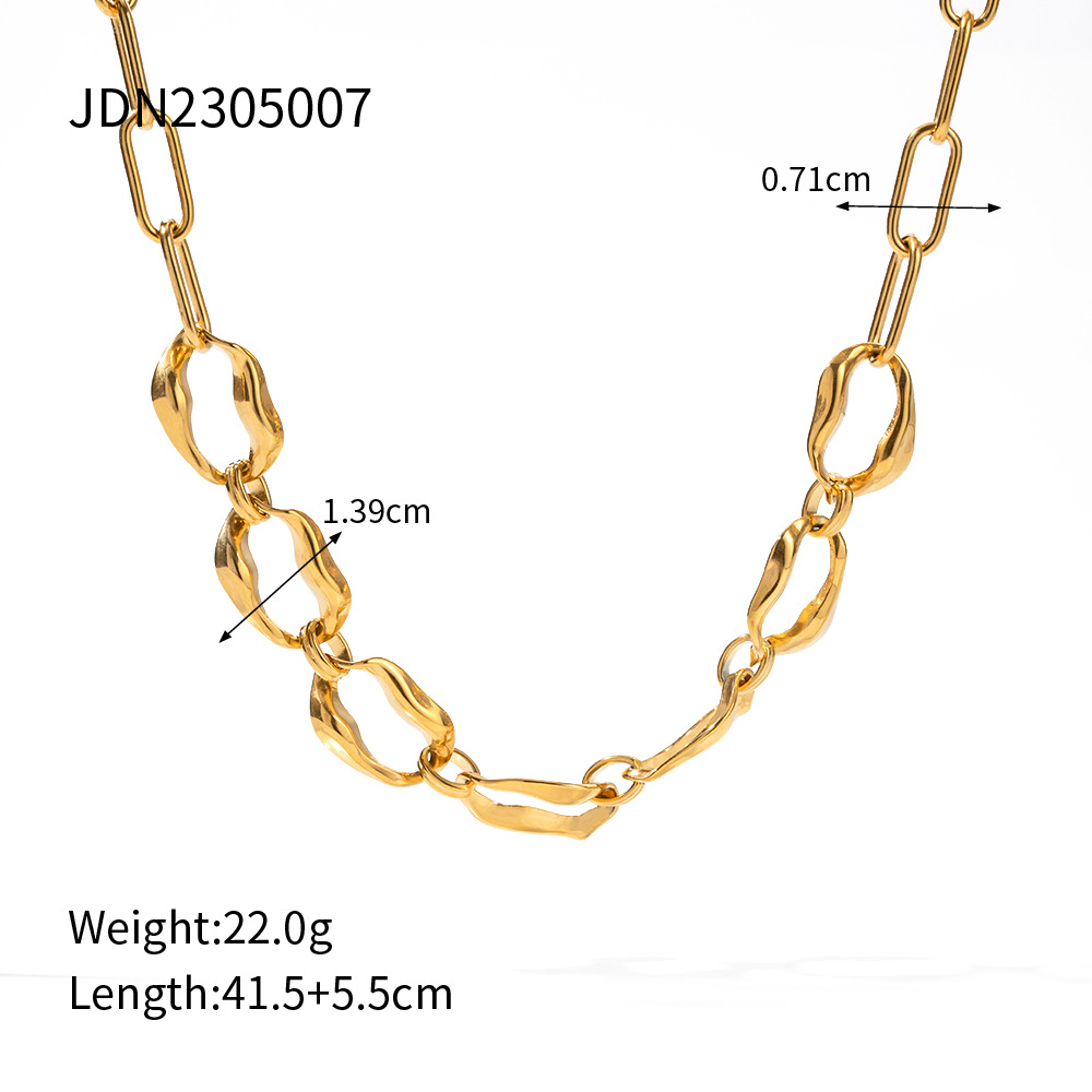 European And American Ins Style Necklace Titanium Steel Irregular