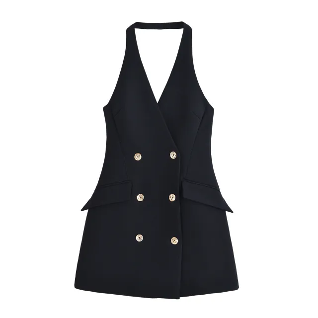 Summer Womens Fashion Elegant Halter neck Dress Black - Shop at LoveMi