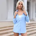 Womens Mid-length Loose-fit Chiffon Blouse view 1