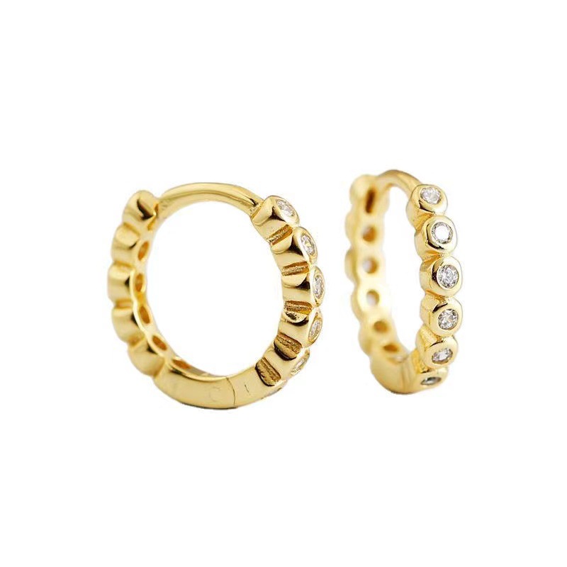 Simple Personality Rhinestone Zircon Earrings