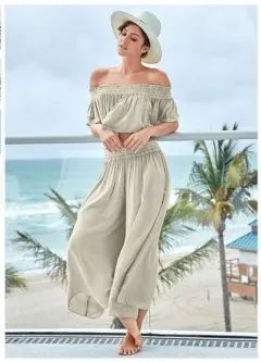 Fashion Summer Loose Short Sleeves Suit - Fruit Green - View 1