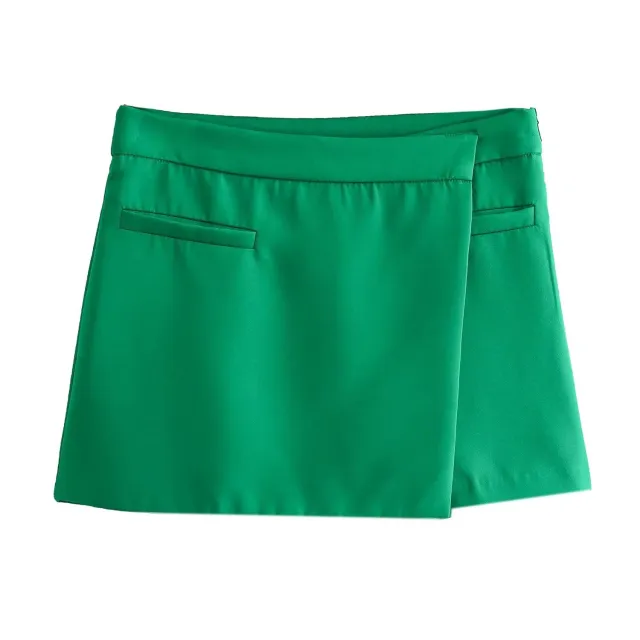 Asymmetric Solid Color All match Culottes Army Green - Shop at LoveMi