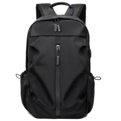 Urban Minimalist Student Men's Backpack Backpack - Black - View 1