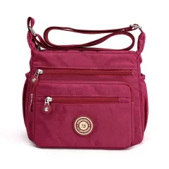 Women's New Casual Canvas Messenger Bag - Red - View 1