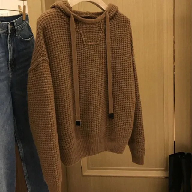 Hooded Sweater Sweater Men's Versatile Color Sweater Youth Long Sleeve Camel - Shop at LoveMi