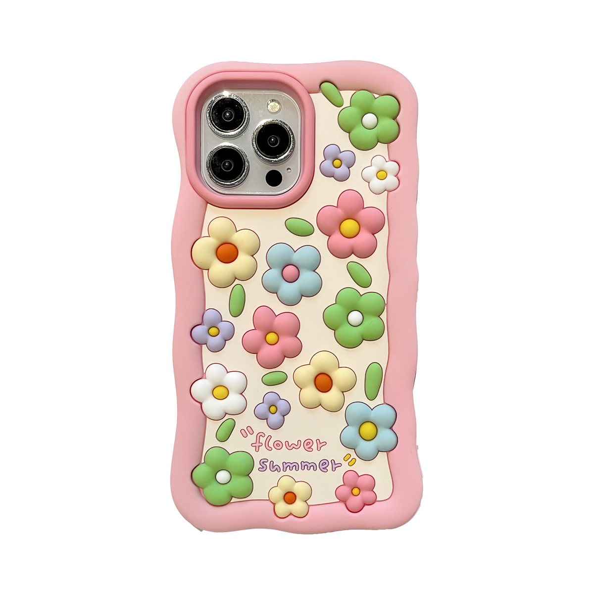 Colorful Flowers Silicone Cute Phone Case - Image 13