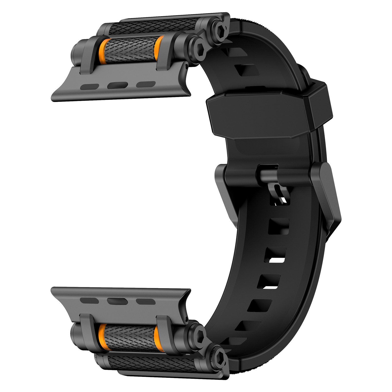 Gear Rotary Decompression Metal Connector Silicone Watch Strap