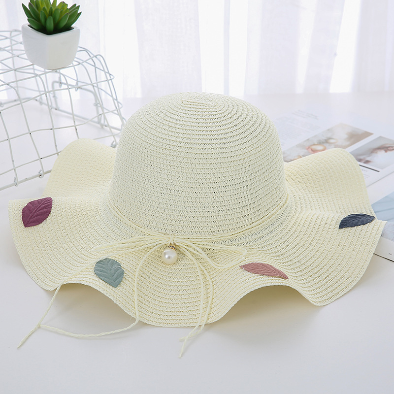 Big Brim Straw Hat Milky White