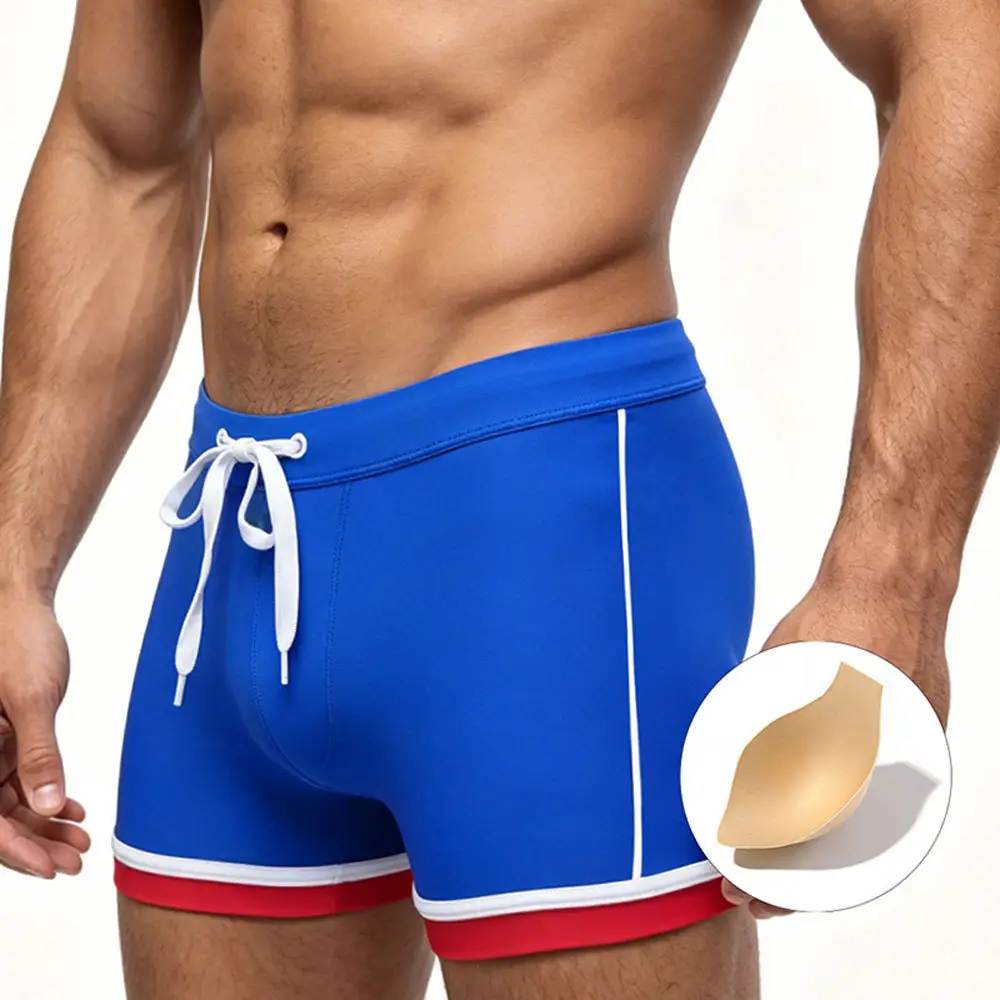 Mens Color-Block Minimalist Three-Dimensional Boxer Briefs