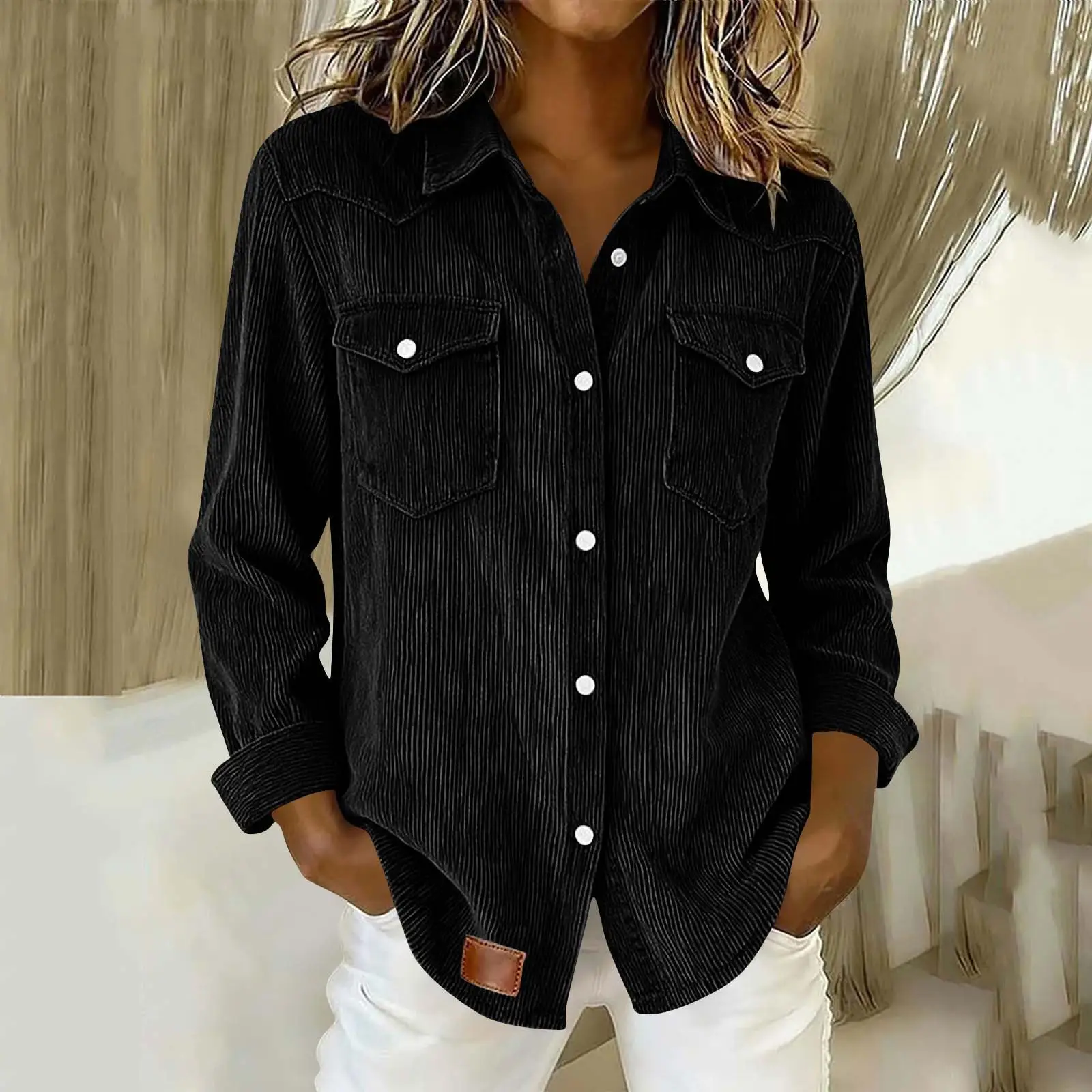 New Womens Long-sleeve Casual Shirt