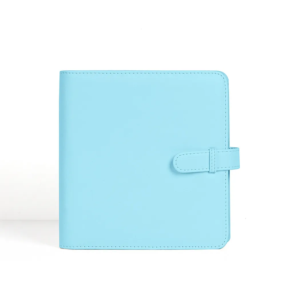 Solid-color PU Photo Album With 288 Square Photo Slots - Blue