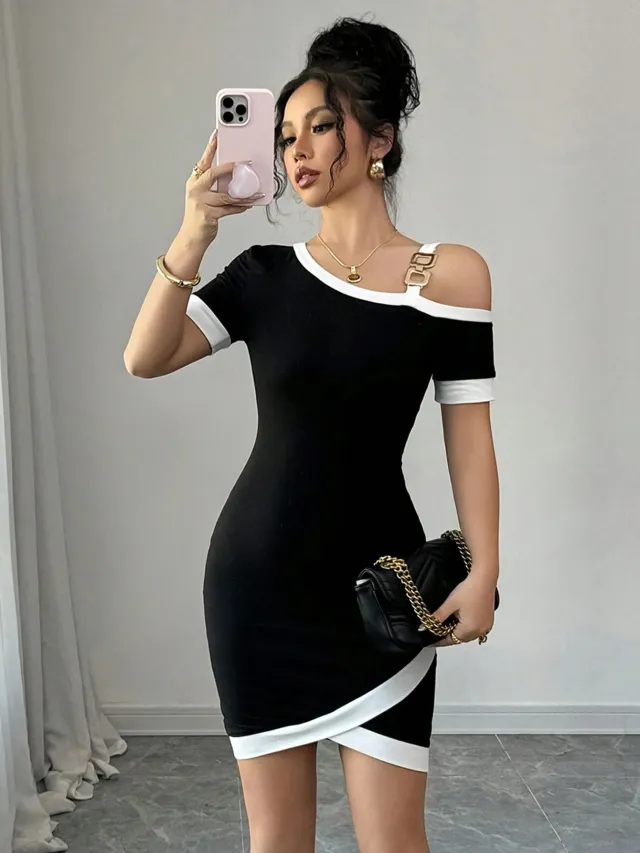 Black And White Chic Casual And Elegant Dress White - Shop at LoveMi