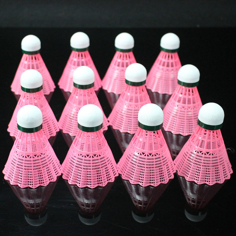 12PCs Pink Nylon Badminton