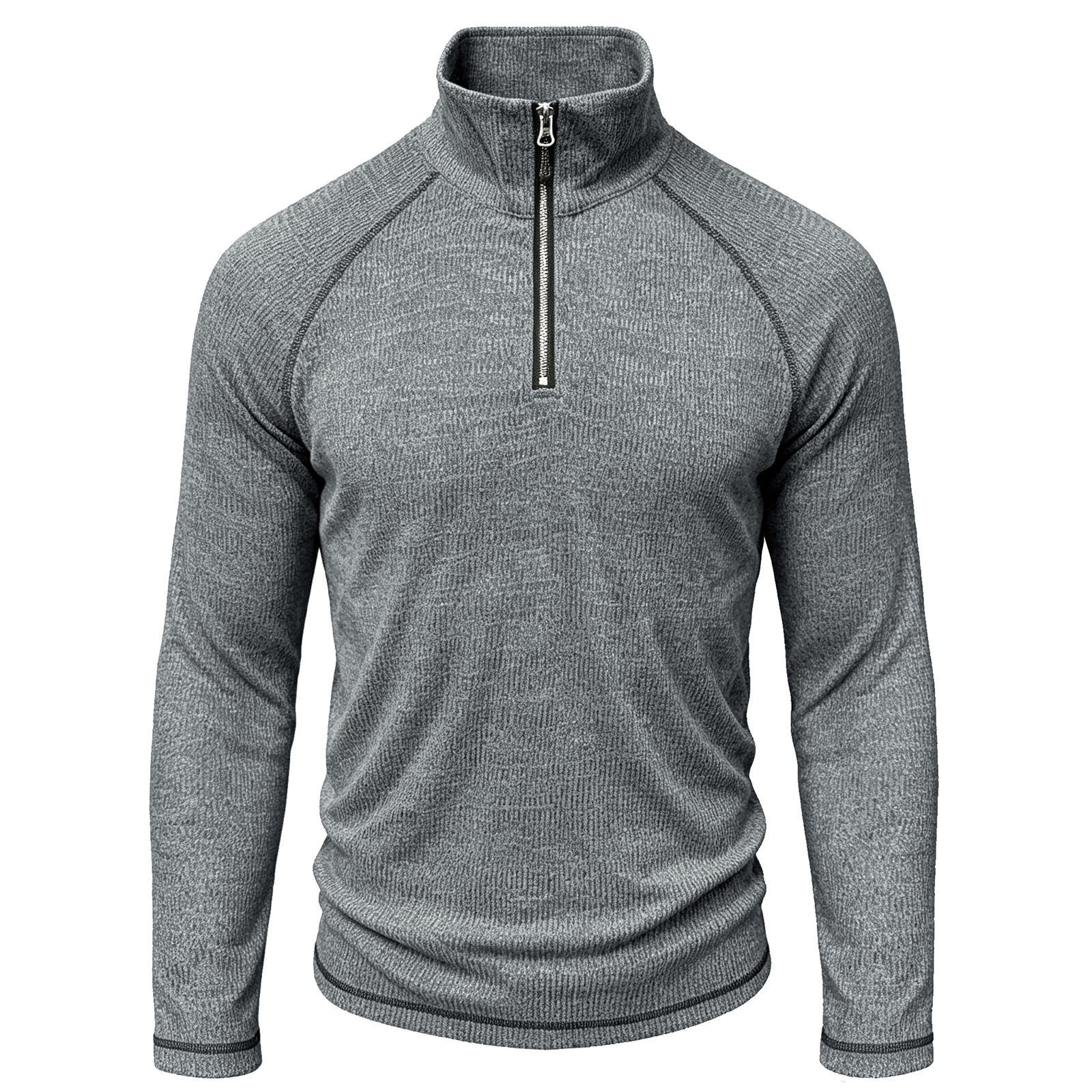Men's zip-up turtleneck top