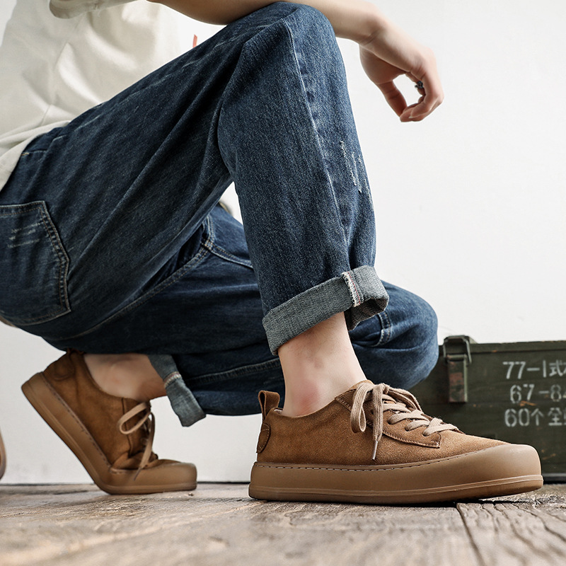 Casual Men's Leather Shoes Retro - Image 7