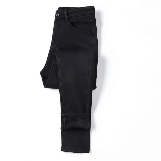 Women's Fashionable Casual Skinny Jeans Black - Shop at LoveMi