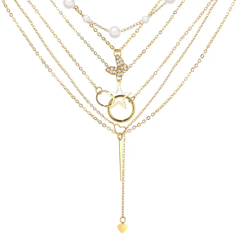 Niche Five-pointed Star Ins Vintage Pearl Necklace