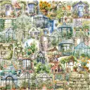 PET Transparent Garden Cottage Decorative Stickers view 1