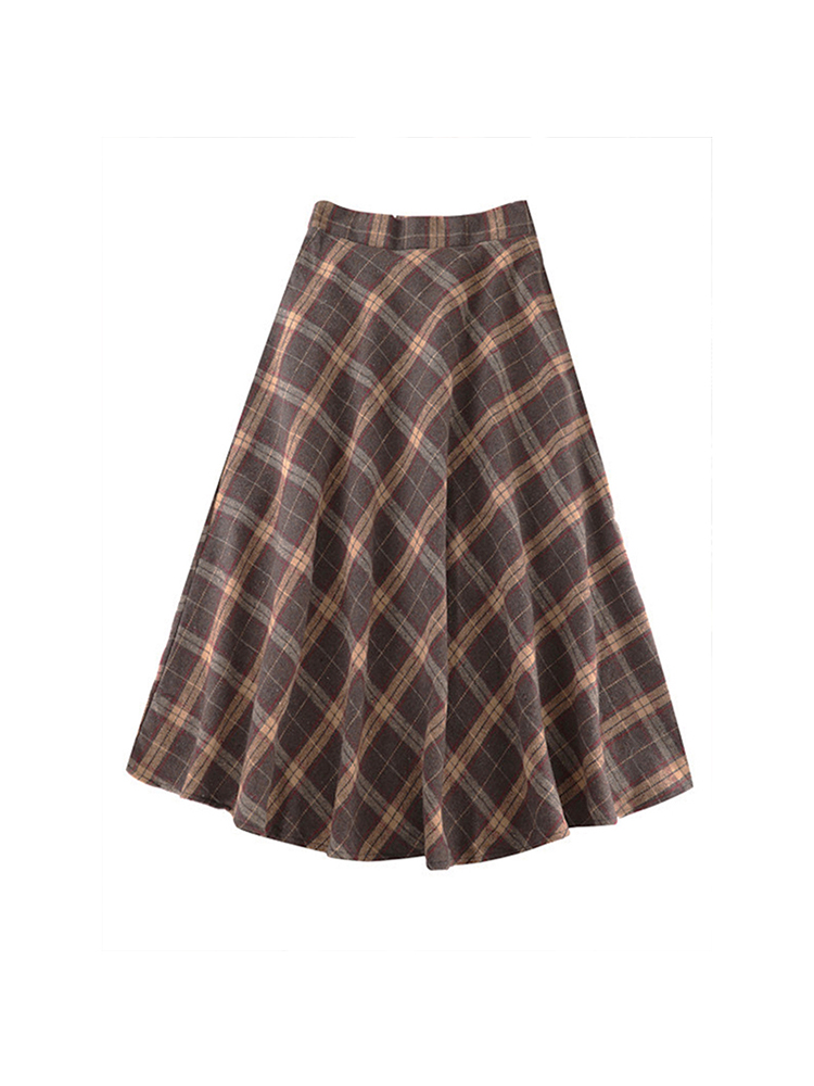 Women's Fashion Simple Woolen Skirt Photo Color - Shop at LoveMi