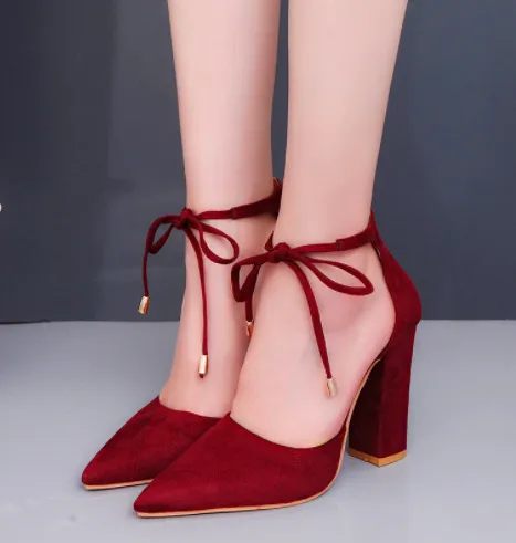 Spring New Women's Sandals High Heels Wine - Shop at LoveMi